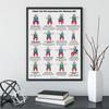 Poster Antrenament Tai Chi pe Scaun Fără Ramă Poster Rutină Tai Chi Instrucțiuni Vizuale Clare Diagramă Exerciții Șezând pentru Persoane Vârstnice Începători Scaun Blând