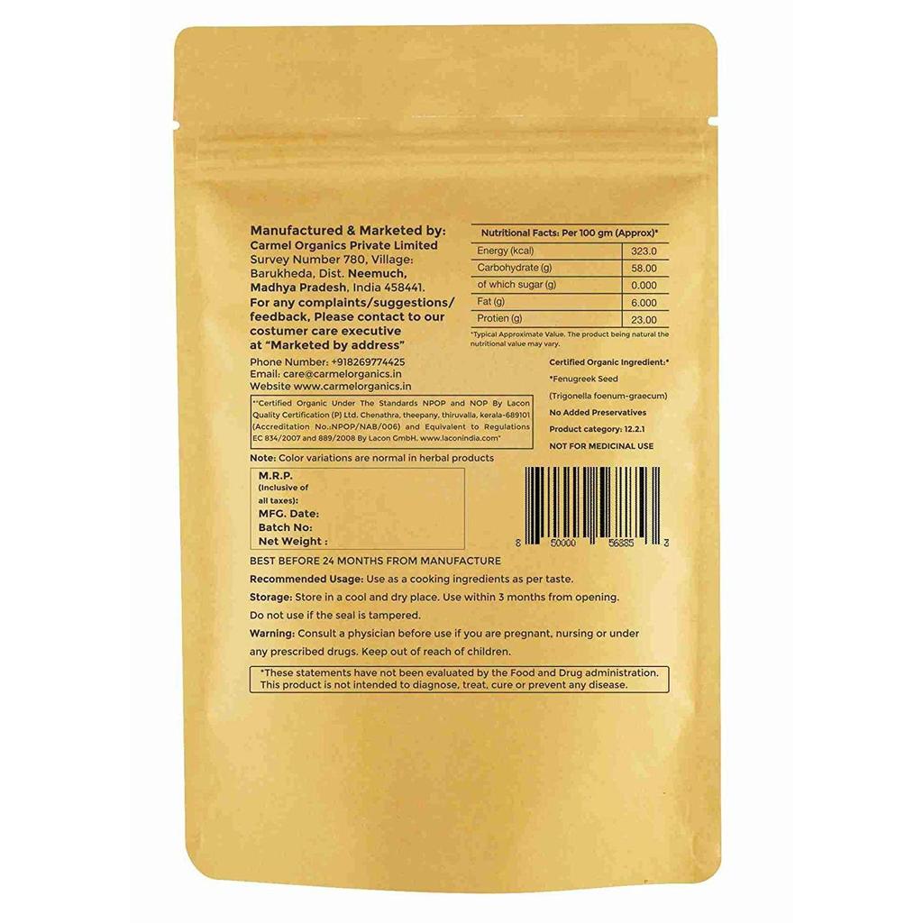 KARMELSKÉ ORGANISKY Semínko pískavice řecké seno, 340g