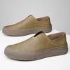 Herrenschuhe, modische Slip-On-Sneakers aus Gummi für den Außenbereich, Mokassins, handgefertigte Herren-Loafer, weiche Freizeitschuhe aus Leder