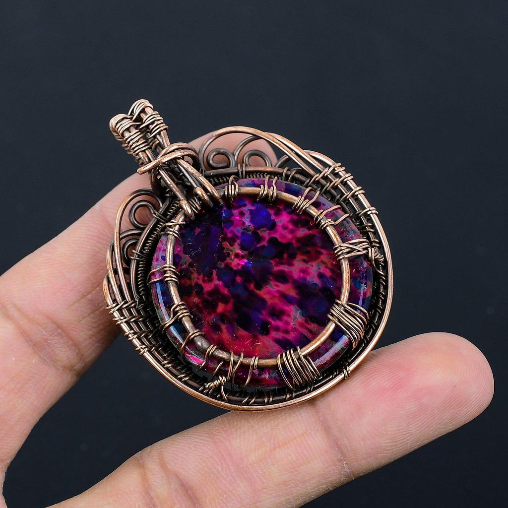 Tree Of Life Multi Fire Labradorite Pendant Gemstone Jewelry, 999 Copper Wire Wrapped Pendant, Gift For Women Handmade Pendant