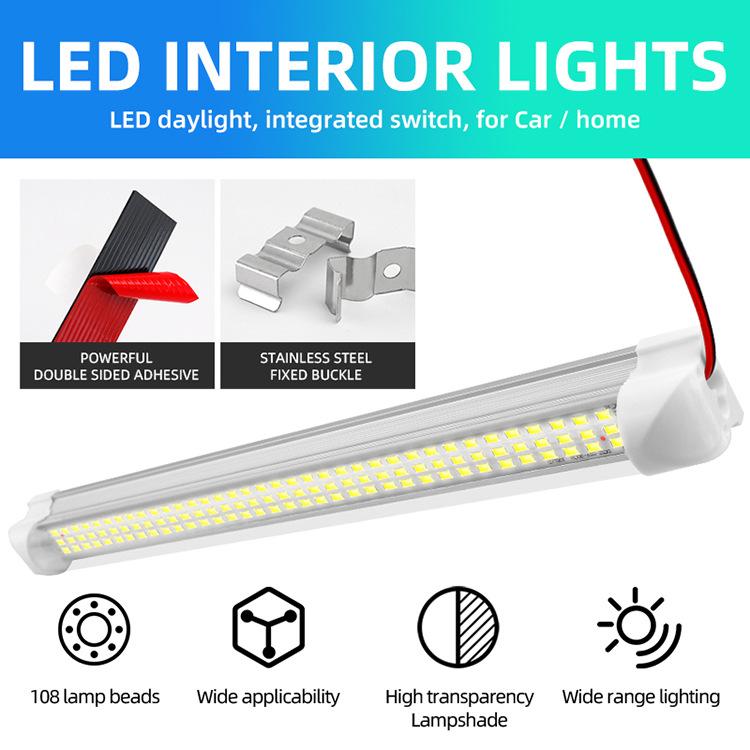 72LED Lights 12v Camper RV Light Camper Motorhome Caravan Interior Wall Lamps