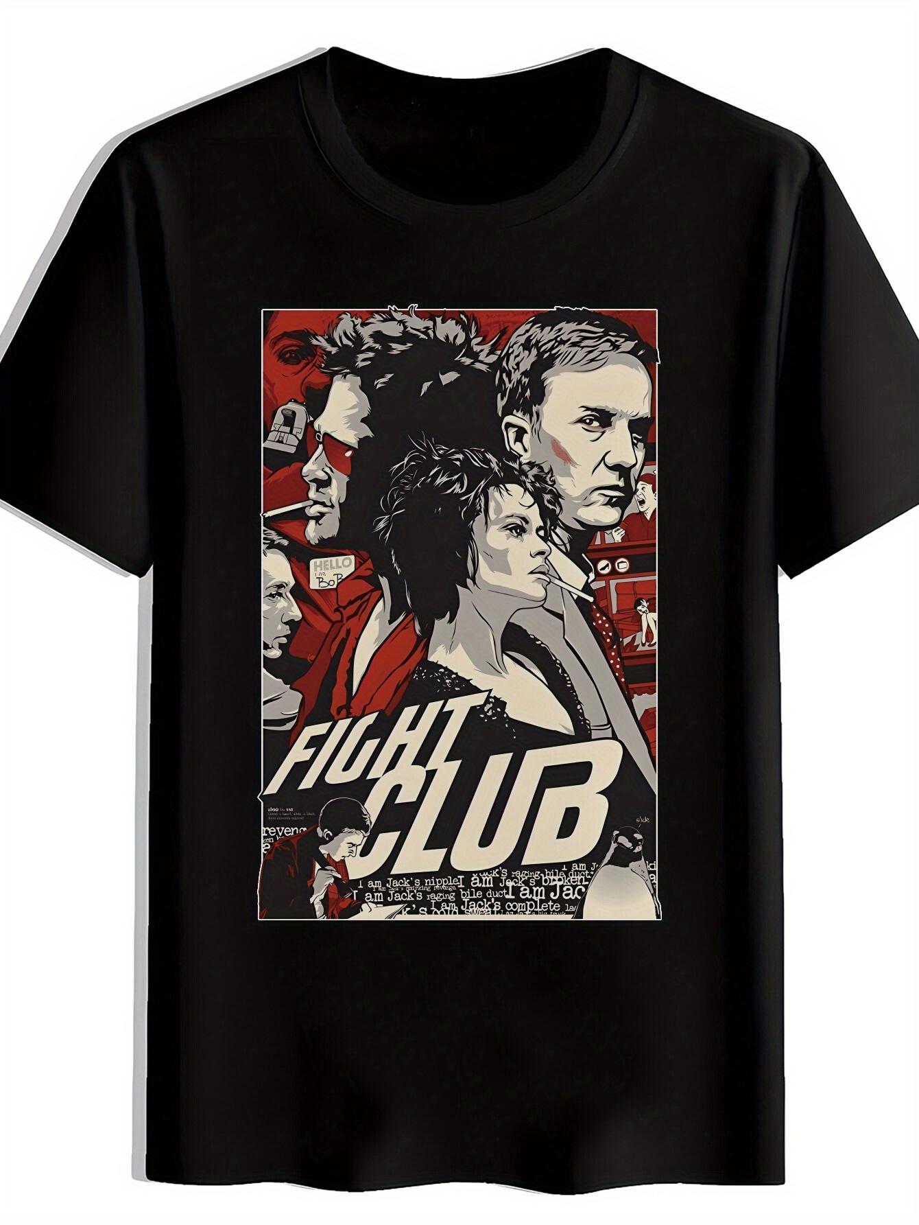 T-shirt Fight Club Themed Graphics Featuring Four Main Characters XL