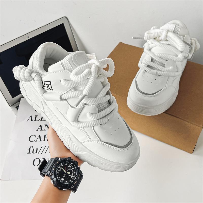 

2025 new thick-soled heightening board shoes men s low-top Guochao niche bread sports and leisure men s shoes tide C213 39 белый