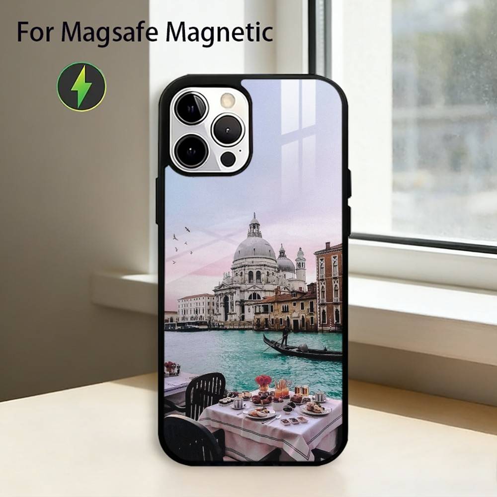 

Beabtiful Water City Venice Phone Case For iPhone17,16,15,14,13,12,11 Plus,Pro Magnetic For Magsafe Wireless Charging iPhone13PRO
