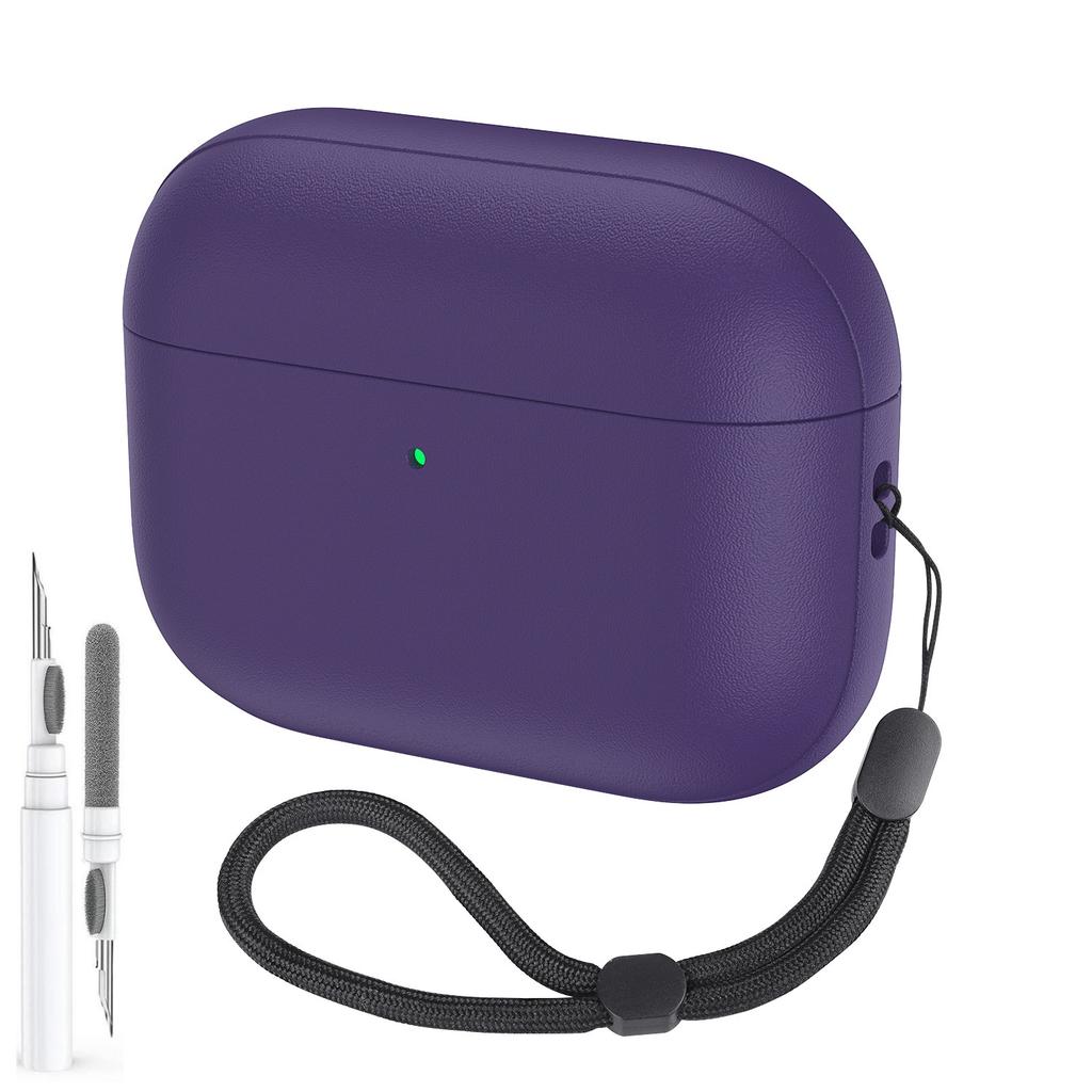 for AirPods Pro 3 Case Leather Texture Full-Body Protective For Airpods Pro 3rd Generation Case Cover with Lanyard & Cleaner Kit