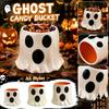 Halloween Ghost Candy Bucket Container Trick or Treat Bucket for Kids and Adults Halloween Party Decoration and Candy Holder