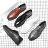 Men's Korean Style White Brogue Leather Shoes, Patent Leather, Engraved, Breathable, Formal All-Match Casual Shoes A310-G