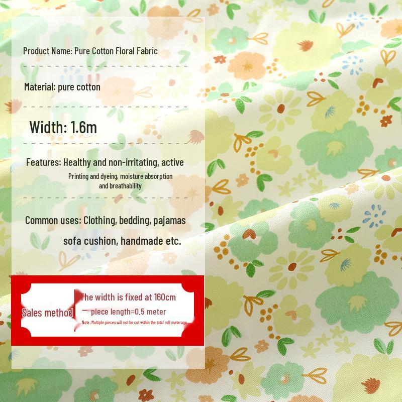 Strictly Selected Floral Print Cotton Twill Fabric for Baby Dress & Kids' Bedding