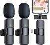 Microfone Lapela Sem Fio K1 LIGHTNING 2T1R