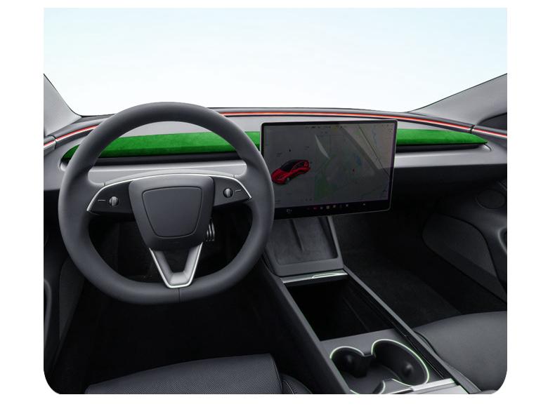 Tesla Model 3 Alcantara Suede Instrument Panel Trim for Interior Modification