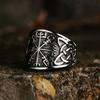 Vintage Nordic Viking Compass Rings Stainless Steel Punk Viking Celtics Knot Ring for Men Biker Amulet Jewelry Gift Dropshipping