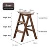 Multifunctional Folding Step Stool: Two-Step Ladder & Storage Rack for Kitchen & Bar