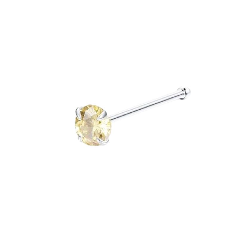 Nose Stud Women's Super Flash Color Czech Diamond European and American Nightclubs Easiest for Match Puncture Labret Hypoallergenic Earring Bone Nail