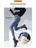Black High-Waisted Plus Velvet Stretch Skinny Jeans for Women - Winter 2021, Slimming Plus Size, Warm & Thickened.