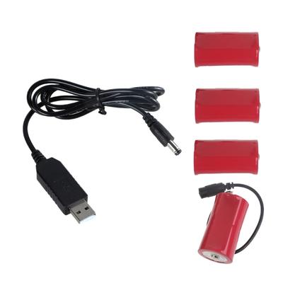 USB 5V2A To 6V Dummy Battery Power Cable for 4x1.5V LR20 D Battery Eliminators for Electronic Toy Lamp Tools