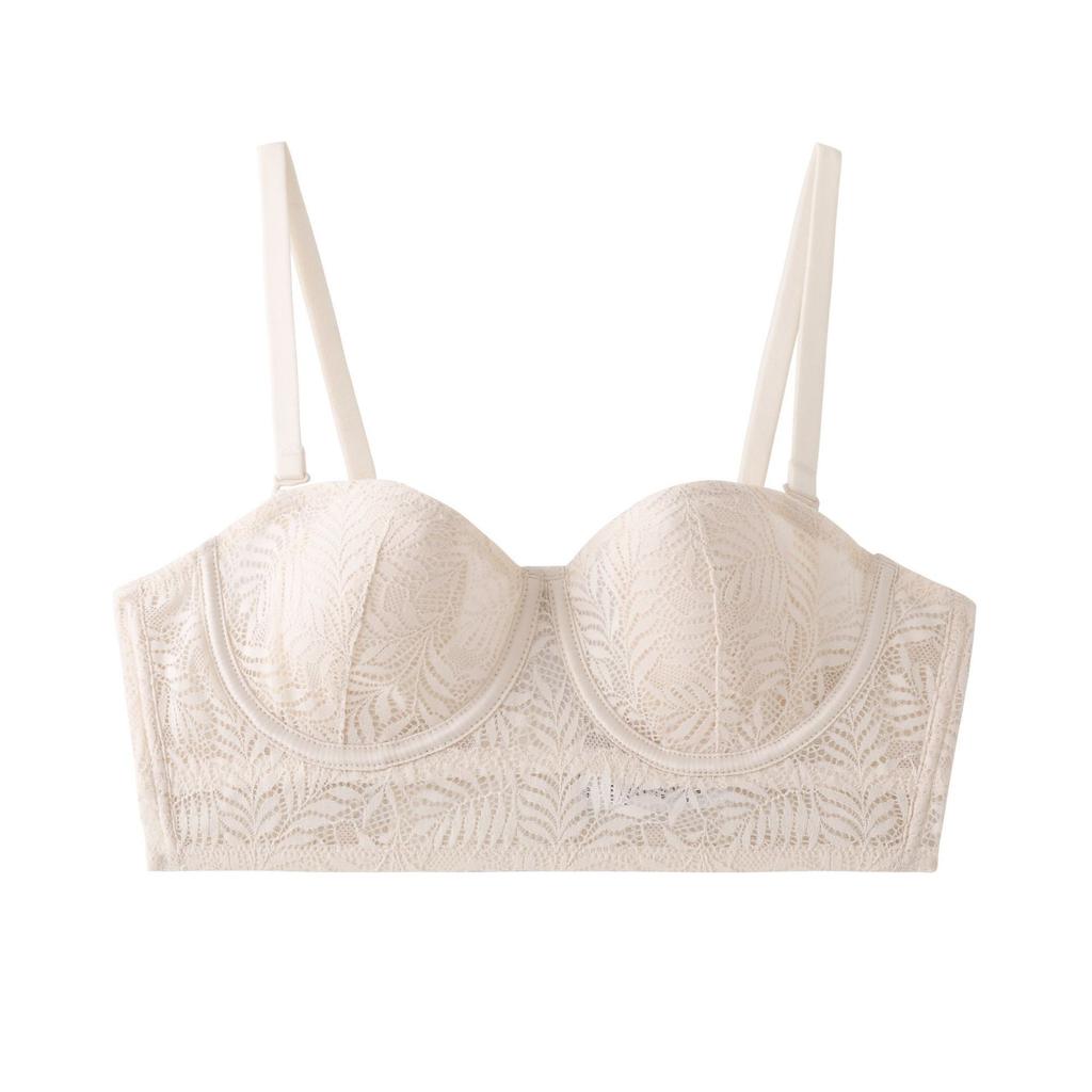 Sexy underwear French thin rabbit ear cup lace underwear soft steel ring large chest small bra cover