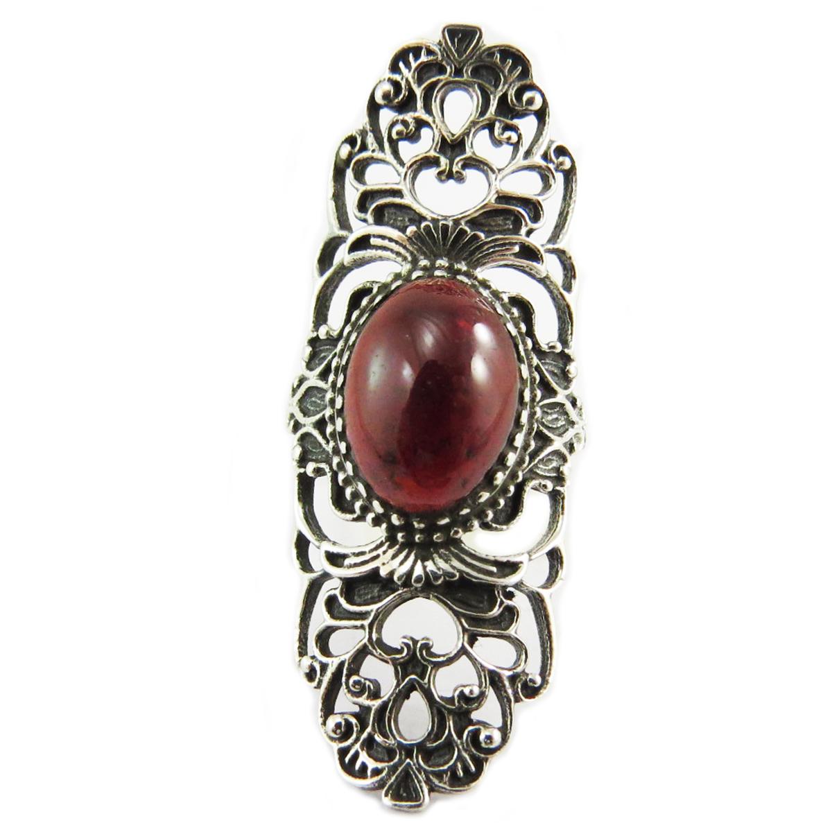 

Серебряное кольцо Небеса серебро красное - 45х15 мм