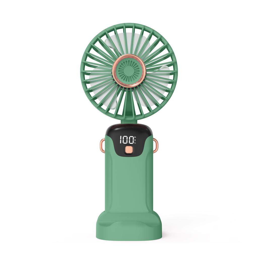 Factory 1200mAh Rechargeable USB Electric Portable Fan Customizable Handheld Folding Wearable Small Fan Hotel Use Low