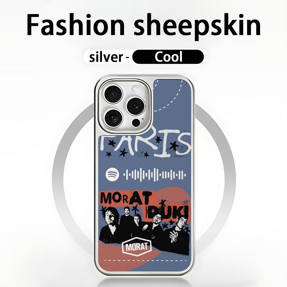 

Cool team Morats poster design Phone Case for iPhone 16 15 14 13 12 11 Pro Max Sheepskin galvanized silver carbon fiber Case iPhone16