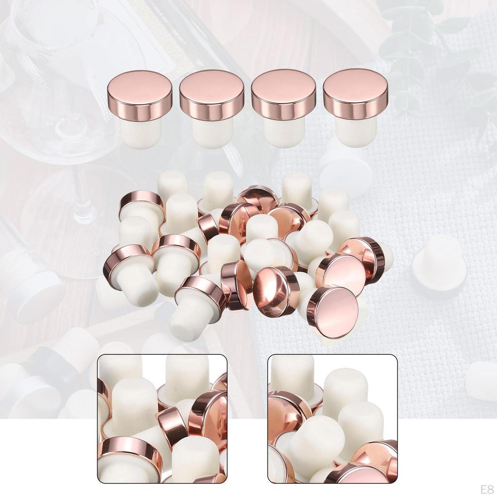 36 Pieces Bottle Stoppers Beverage Sealer T Shaped Can Be Reused Soft Home Commercial 19.5mm