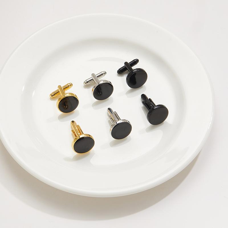 1Pair Light Luxury Versatile Shirts Round Cufflinks For Men Shirt Cuffs Nail Bridegroom Suit Sleeve Clothing Accessories Gifts