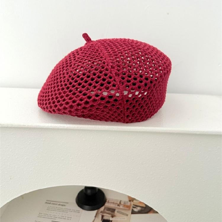 Breathable Raffia Grass Woven Beret Hat For Women Spring Essential Hollowout Sun Hat For Various Occasion Photoshoots Headpiece