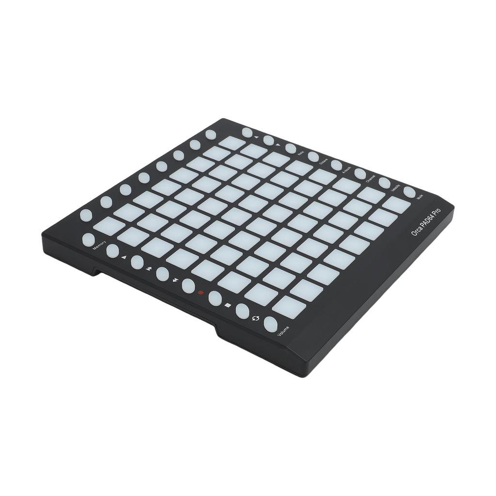 WORLDE MIDI Controller DJ Pad s 64 RGB pady, 128 GM zvuky, 8 RGB tlačítky, 6 transportními ovladači, vestavěným editorem, přenosný