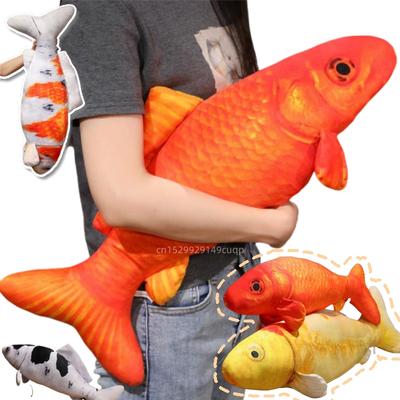 30-100cm Simulation Koi-Fisch Plüschtier Kissen Lebensecht Bunt Rot Gold Goldfisch Plüschtier Heimdekoration Geschenk Für Kinder