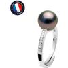 Ring - - Tahitian Cultured Pearl 8-9 Mm - 925 Sterling Silver - Adjustable Size - A+ Quality