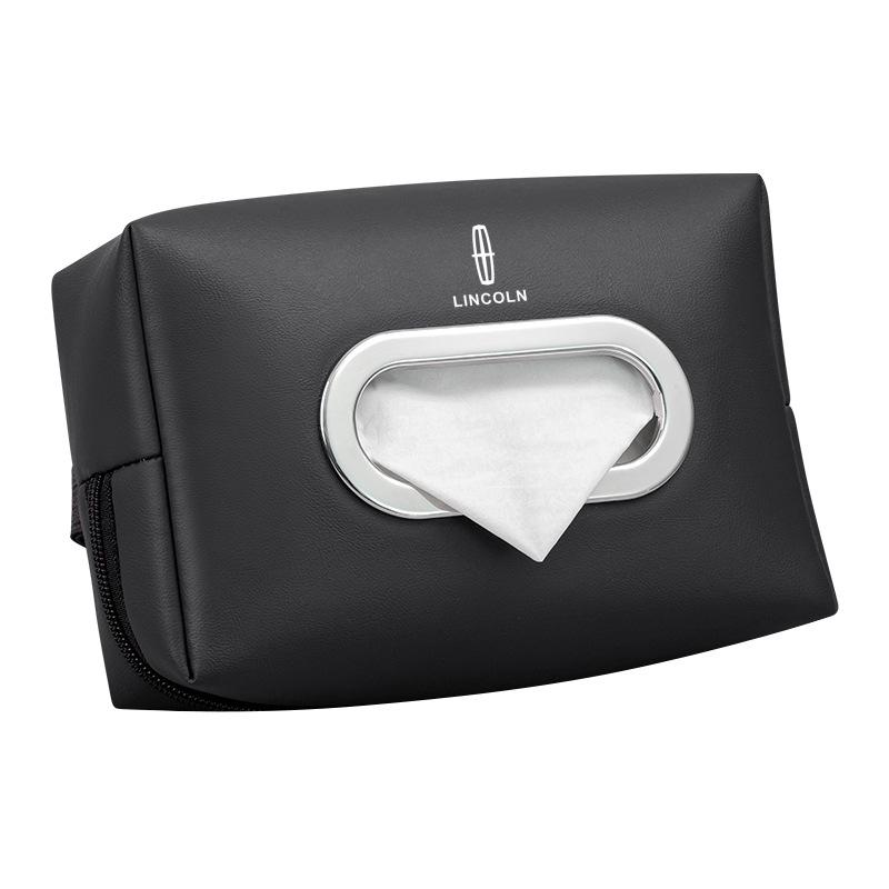 Lincoln Adventure Car Tissue Box for MKC, Aviator, MKZ, Nautilus - Armrest & Seat Back Pull-Out Tissue Pack