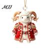 Winter Holiday Ornaments 2027 New Year Sheep Ornament, 2D Acrylic Christmas Tree Pendant for with Hanging String, Chinese Zodiac Goat Decor,