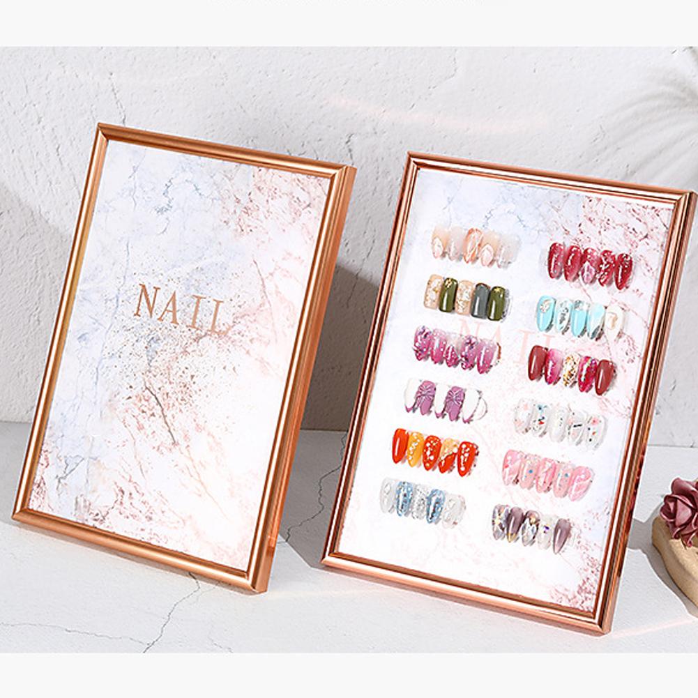 Nail Art Color Chart Display Board Stand Nail Tip Gel Polish Color Display Card Frame