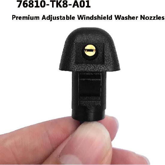 76810-TK8-A01 Premium Adjustable Windshield Washer Nozzles Assembly for Honda Odyssey 2011 2012 2013 2014 2015 2016 2017, Direct Replacement Front