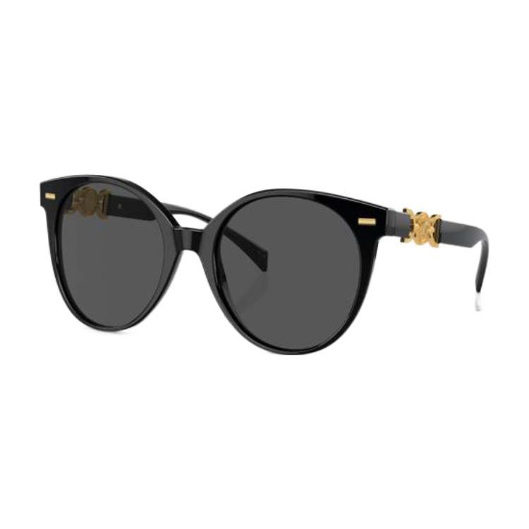 Versace Classic Medusa Cat Eye Sunglasses Women sunglasses Black VE4442GB187 Black,55