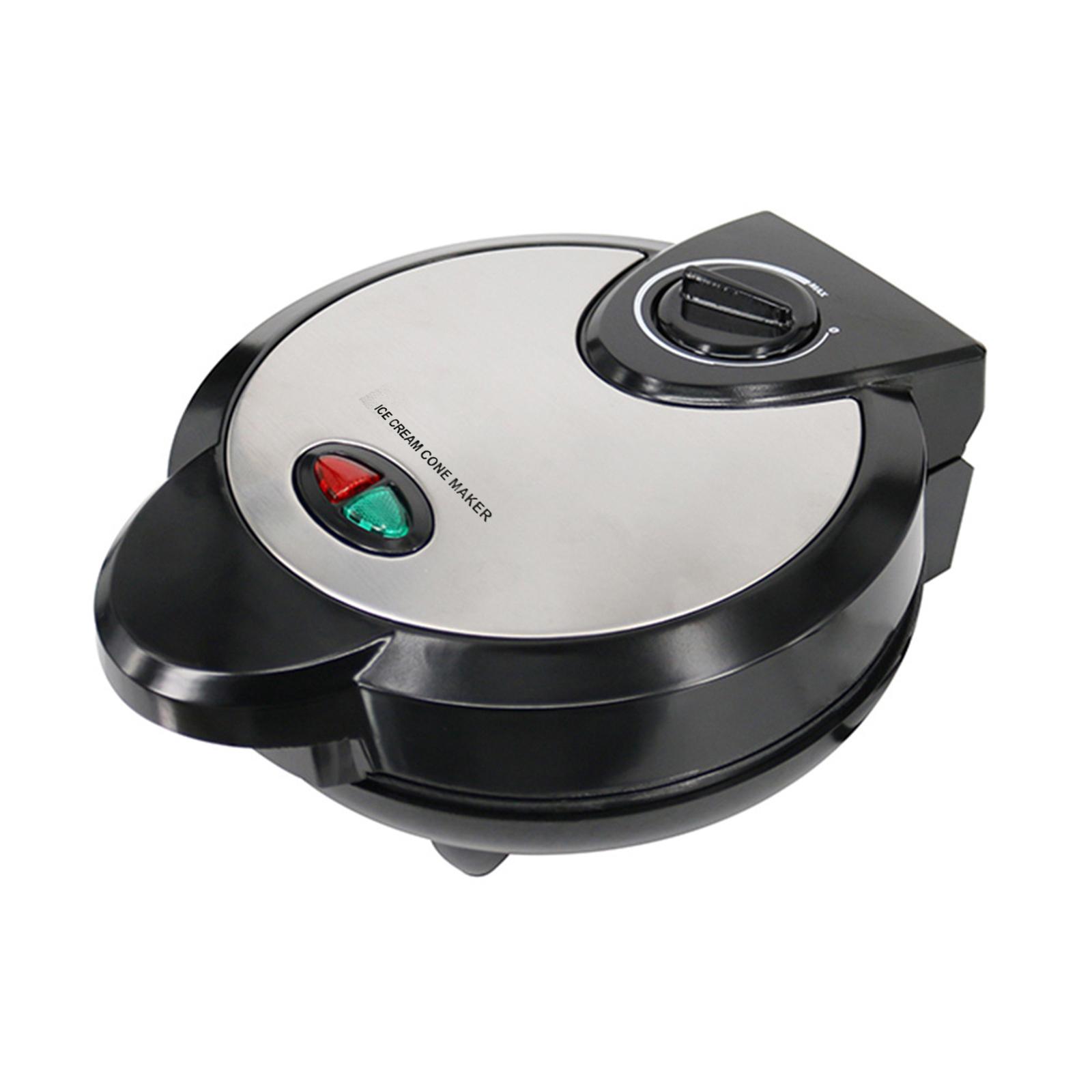 

1200W Waffle Maker Nonstick Baking Iron Machine Stainless SteelElectric Ice Cream Cone Maker Multi-function Breakfast Machine UK чорний