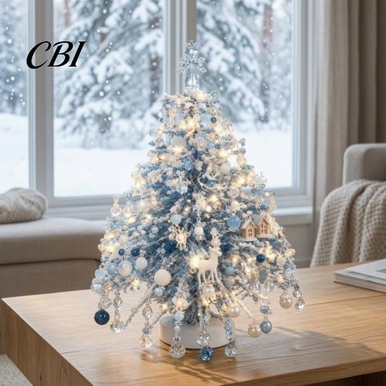 DIY Craft Supplies Handmade Beaded Mini Tabletop Christmas Tree Kit, Crystal Bead Xmas Set Set, Desktop Ornament for Shelf Mantel Decor, Holiday