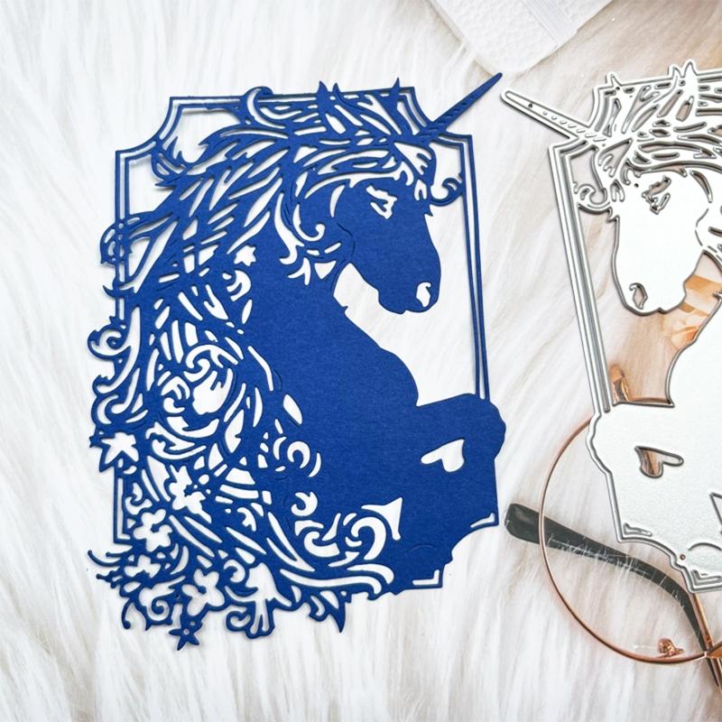 Horse Cutting Dies Carbon Steel Embossing Die Cuts Decorative Stencil for Gift Card Making DIY Scrapbooking Photo Albums