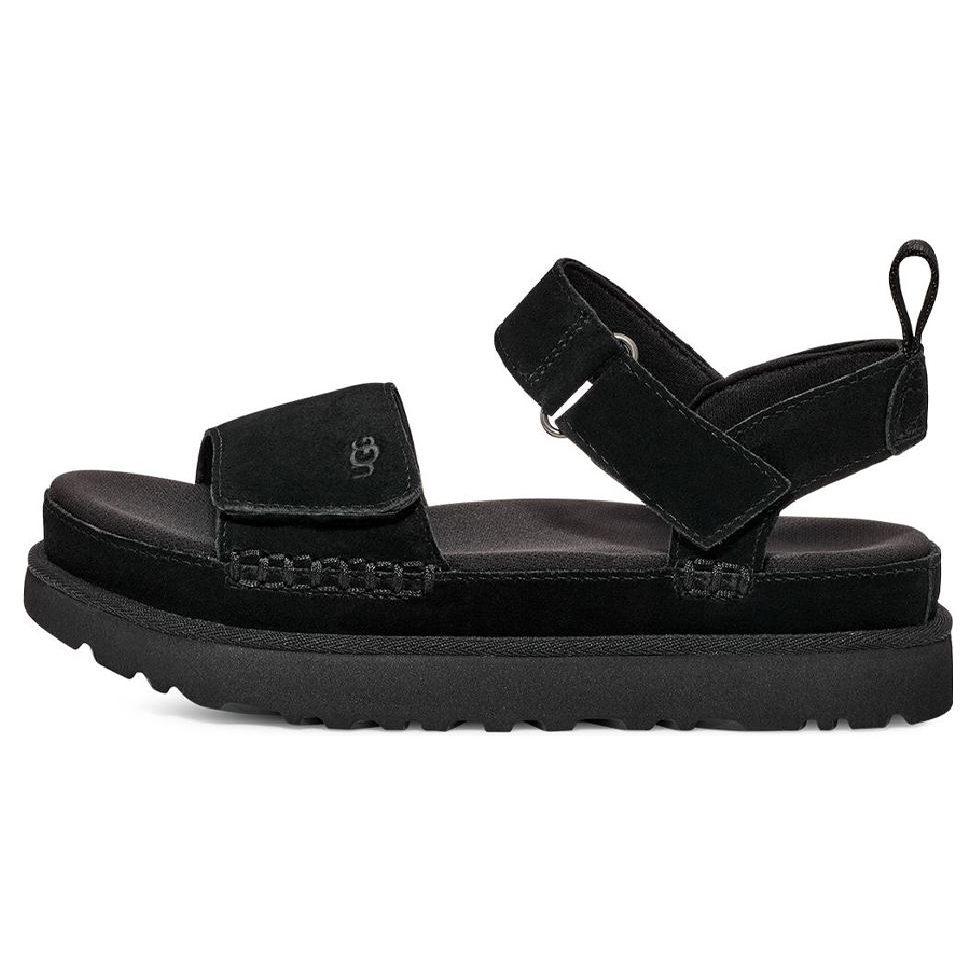 UGG Goldenstar Cow Split Leather Stylish Sandal Women's Black 1136783-BLK