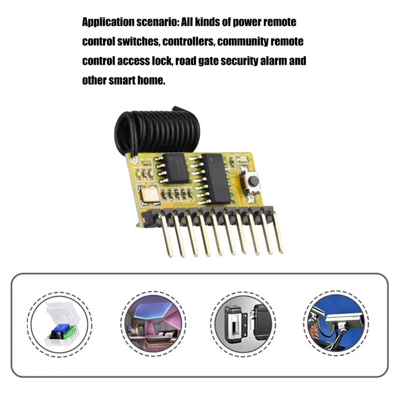 Superheterodyne Receiving Module Wireless Control Decoding Module High Sensitivity Support 1527/2260 Encoding Formats