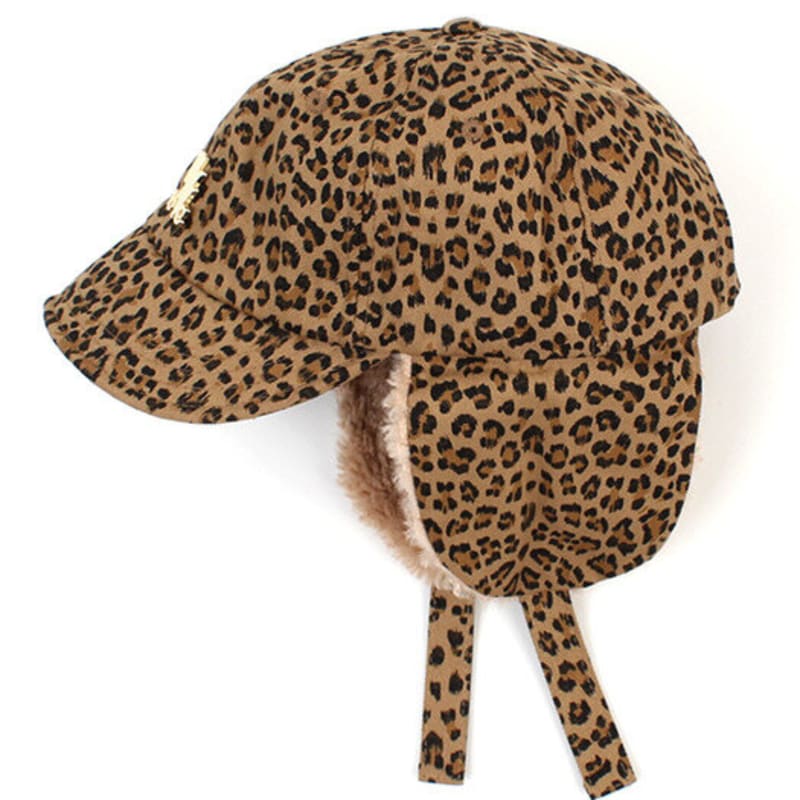 

Универсальная химия Шапка-ушанка Леопардовый бежевый FREE