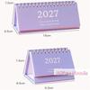 1Pcs 2027 Solid Morandi Color Mini Desk Calendar Standing Flip Monthly Planner Office Home Student Desktop Decor Stationery Gift