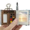 8 Grids Watercolor Palette Set Mini Travel Paint Palette Travel Watercolor Palette with Clip Tiny Watercolor Paint Kit for Kids