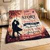 Romantic Couple Love Story Coral Fleece Blanket Bedroom Decor
