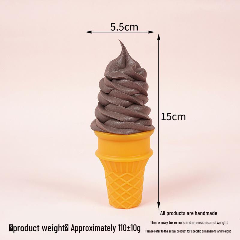 Simulated Crispy Cone Ice Cream Display Model for Shop Decorations