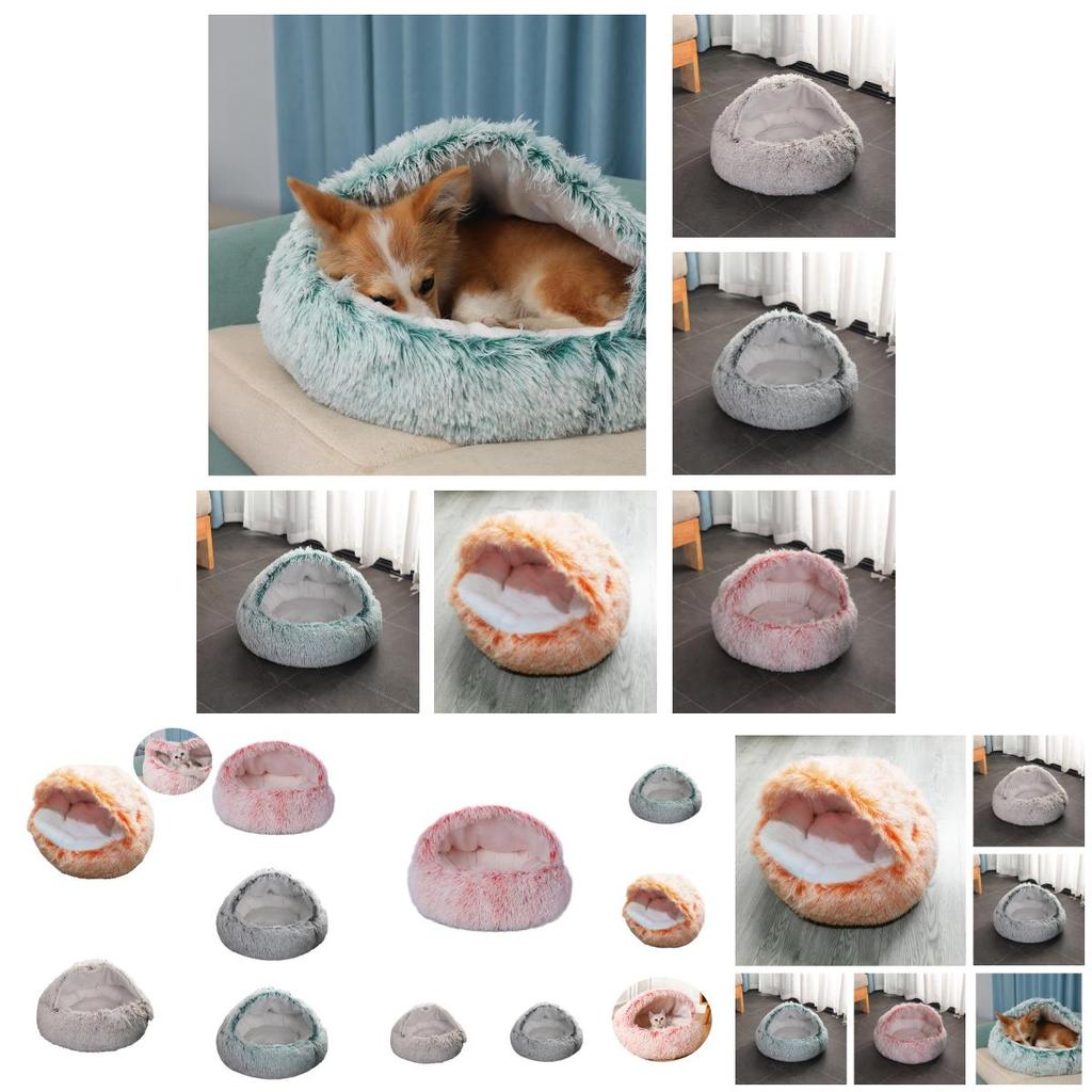 Plush Pet Bed Shell Cozy And Warm Pet Nest For Cats And Dogs