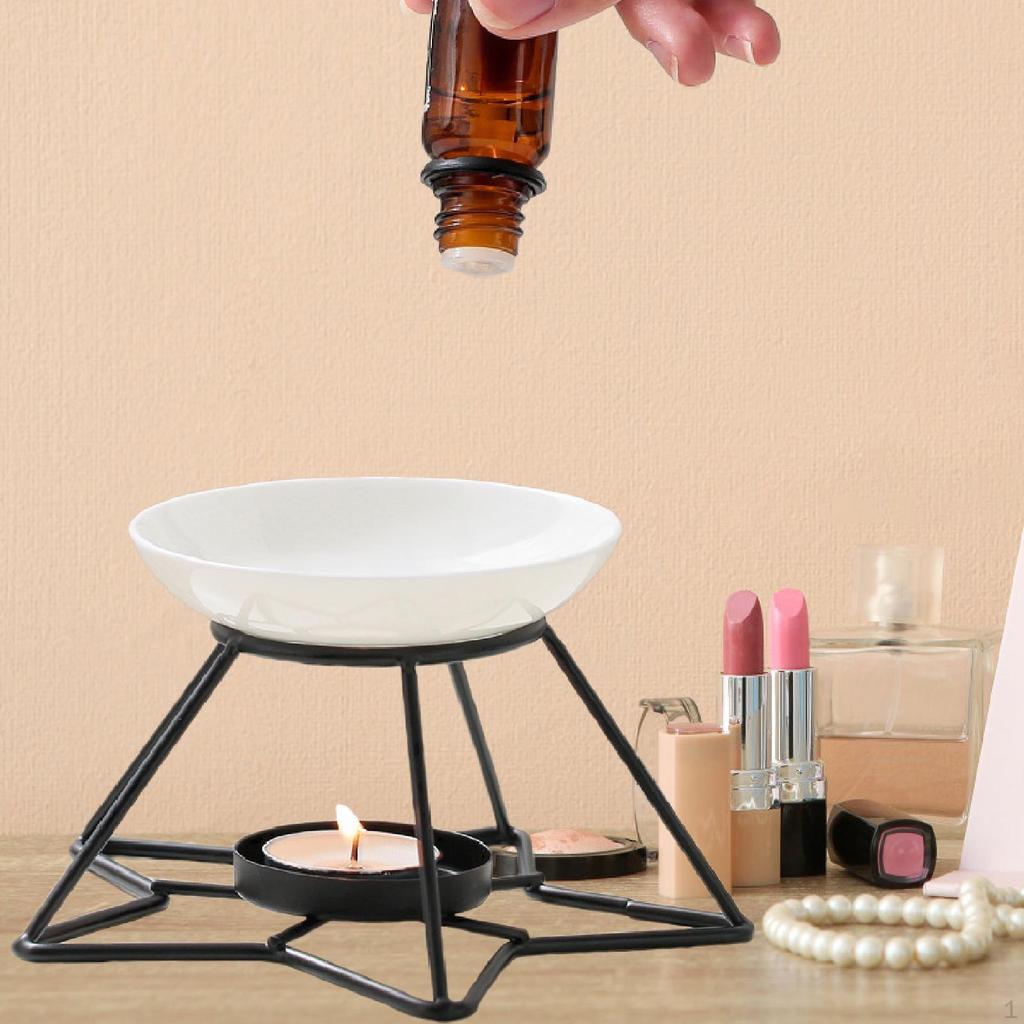 Essential Oil Burner Aroma Easy To Use Birthday Gift Tea Light Holder for Meditation Tabletop