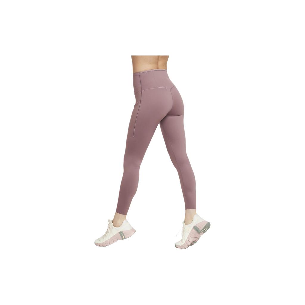 Nike Solid High-Waisted Slim Fit Casual Sports Pants Women Bottoms Smoky-Purple Red DQ5640-208
