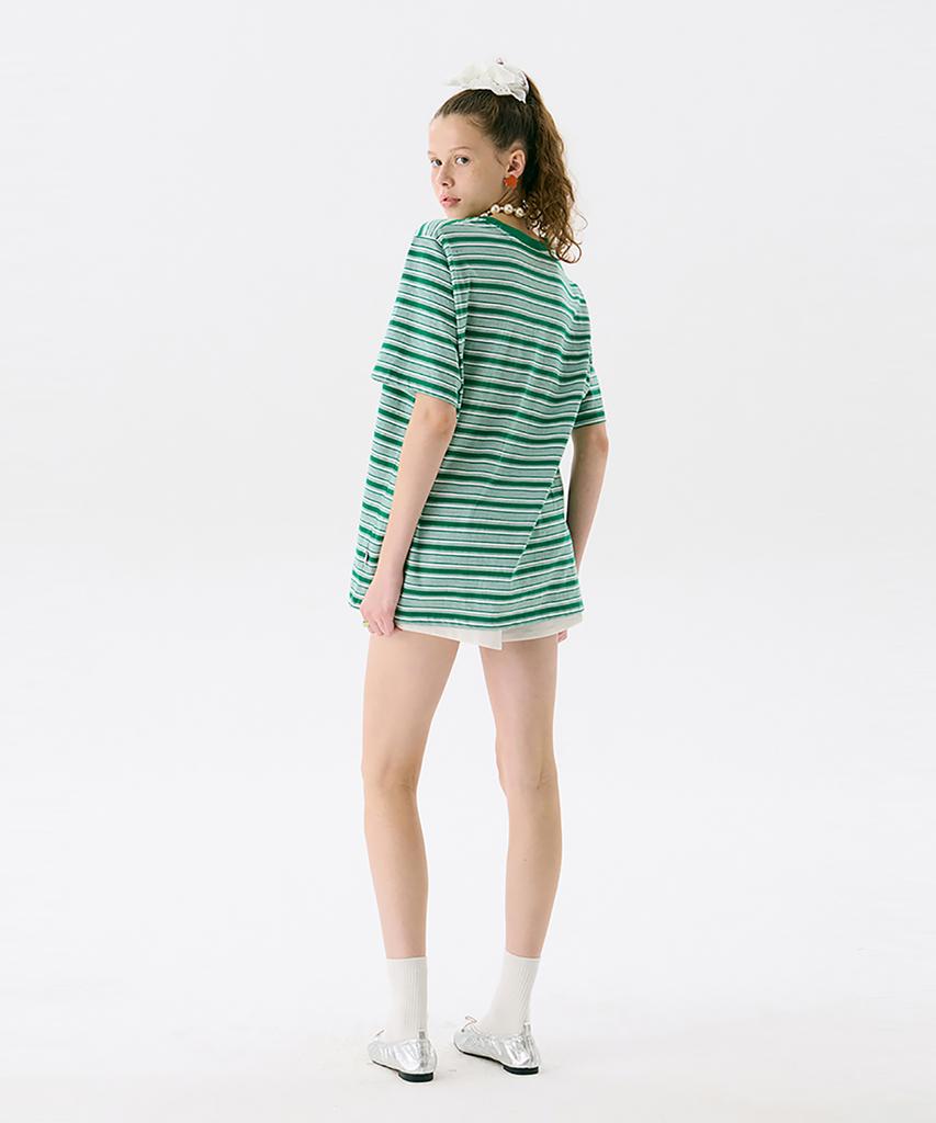 JUNEJUNE SPACE Vol13.Stripe T_Green(Vol13.Stripe T_Green)