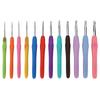 12Pcs Crochet Hooks Needles Soft Rubber Handle Different Sizes Knitting Needles Set for Beginners Experienced