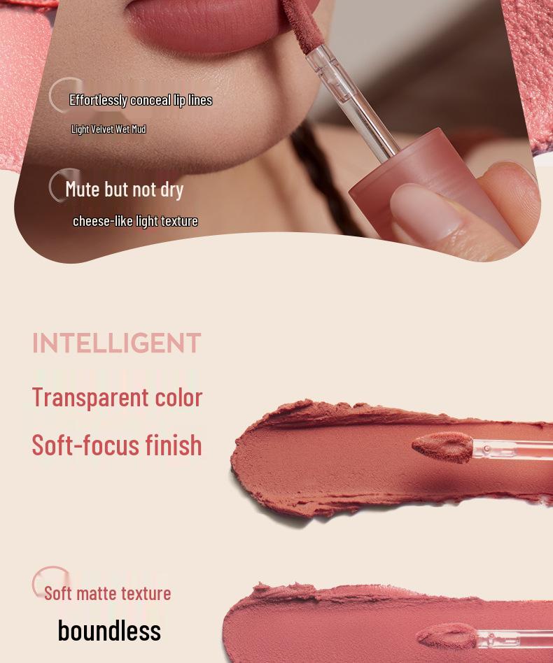 NARAS Bagel Lip Mud: Velvet Matte Lip Glaze for Students - Whitening Pure Desire, Niche Brand